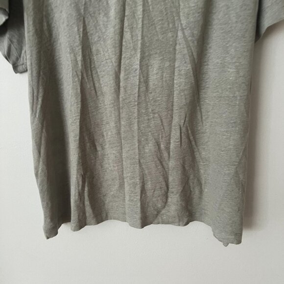 Alex Crane Linen Knit Ola Short Sleeve Button Up Shirt Moss Green Men's Size L - Picture 8 of 9